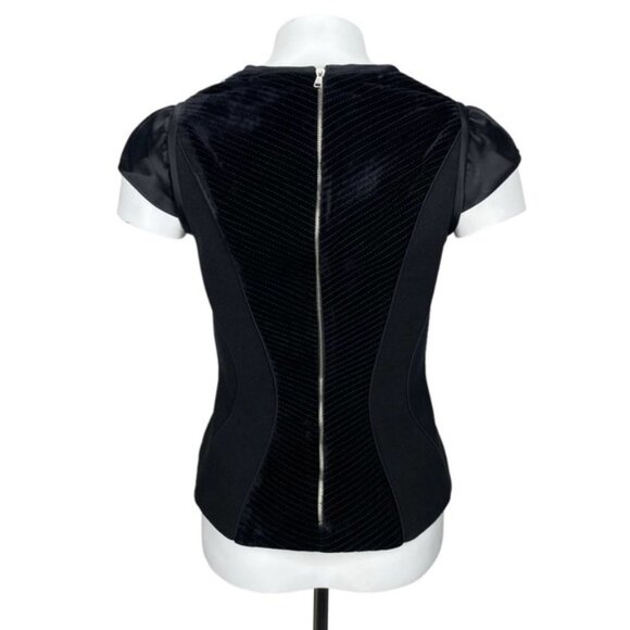 AQUILANO RIMONDI Silk Wool Blend Rear Zip Top Sz Small - Picture 4 of 6